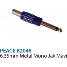 Peace B2045 6,35 mm Metal Mono Jak Mavi