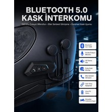 Majeur Intercom Bluetooth Kask Kulaklık Motosiklet Kulaklık 5.0 Bluetooth