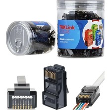 Trklink TRK-EZ-RJ45-S Konnektör (Siyah) 100 'lü paket Trk-N