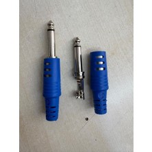 Peace B2260 6.35MM Mono Metal Mavi Jak Pakette 20 Adet Bulunur