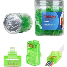 Trklink TRK-EZ-RJ45-Y Konnektör (Yeşil) 100 'lü paket Trk-N