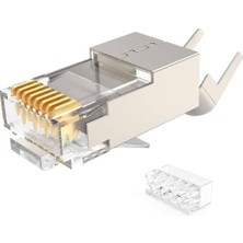 Trklink CAT6A-CAT7 Ftp Plug Jack 8P8C RJ45 Trk-N Metal Ucu Kapalı