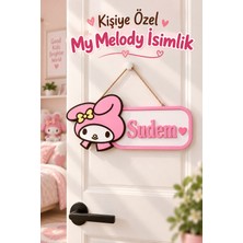 Neo Gift Kişiye Özel My Melody Isimlik | Isimli Çocuk Odası Pembe Kapı Dekoru | Çocuk Odası Duvar Dekoru