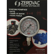 0-250 Bar Ø52 mm Alttan Bağlantılı Gliserinli Manometre