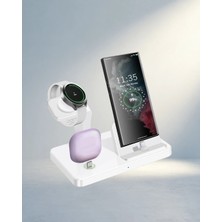 Gees Global Kablosuz Şarj Standı 4'lü iPhone Watch Airpods Için