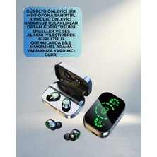 Gees Global Kablosuz Kulaklık Bluetooth 5.0 Şarj Kutulu Parmak Izi Kontrollü