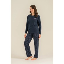 Amora Fancy Clothing Arnetta AR3775-X Kadın Uzun Kollu Pijama Takım