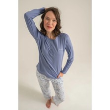 Moda Dua Pierre Cardin PC9270-S Kadın Uzun Kollu Pijama Takımı