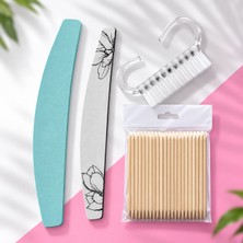 ERHCE Portakal Çubuğu + Törpü + Buffer + Manikür Fırçası 4'lü Set