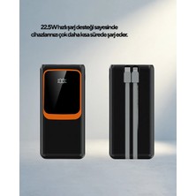 TKÇ Dijital Ekranlı Hızlı Şarj Powerbank 20000 Mah Çoklu Kablo