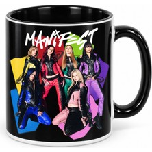Aion Casa Aıon Casa Kişiye Özel Isimli Manifest Temalı Siyah Kupa Bardak – Renkli Pop Müzik Tasarımı