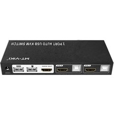 Akıllı Bayi PM-14742 2 Port HDMI Kvm Switch Ultra Hd 4K Kasa Çoklu Bilgisayar Kontrol Cihazı