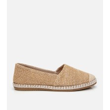 Hotiç 01AYY306110A310 KADIN Bej Hasır Detaylı Espadril