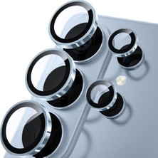Mey İthalat Samsung Galaxy S26 Ultra Mavi Kamera Lens Koruyucu, 9h Temperli Cam, Ultra Ince Metal Çember ve Kılıf Dostu Tasarım