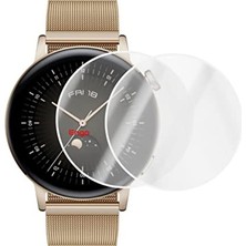 Mey İthalat Huawei Watch Gt3 42 mm ile Uyumlu Ekran Koruyucu; Tam Kaplayan Akıllı Saat Koruması, Çizilmeye Dayanıklı Tpu Koruma 2 Adet, Hd Şeffaf