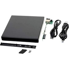 Mey İthalat 5115 Harici Caddy Kutu, USB Sata, 12.7 mm DVD Rw Writer ve SSD Desteği