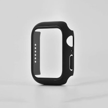 Mey İthalat Apple ile Uyumlu Watch 7 45 mm 01 Kasa ve Ekran Koruyucu Siyah