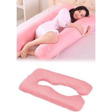 Mey İthalat Pembe, Fermuarlı Astarlı 5 Bölge Destekli Hamile ve Emzirme Yastığı