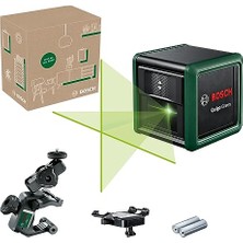 Mey İthalat Quigo Green Çizgi Lazer, Yeşil Lazer Teknolojisi, +/- 0,6 Mm/m Hassasiyet, 12 M Çalışma Aralığı, Geri Dönüştürülmüş Karton Kutu