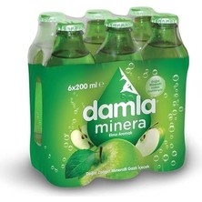 Mey İthalat Şişe, Minera Elmalı Maden Suyu Cam 6X200 ml