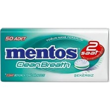Mey İthalat Mentos Clean Breath Yoğun Nane Aromalı Şekerleme Teneke Kutulu 35 G, 12 Adet