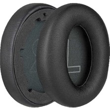 Mey İthalat Soundcore Life Q20 Uyumlu Siyah Protein Deri ve Hafızalı Köpük Yedek Kulak Pedi