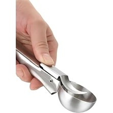 Mey İthalat Çelik 49 Mm. Kurabiye Helva Sunum Kaşığı Top Dondurma Kaşığı CIN509