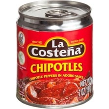 Mey İthalat La Costena Chipotle Biberi Adobo Soslu; Tütsülenmiş Jalapeno, 199 G