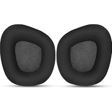 Mey İthalat Corsair Void ve Void Pro Rgb Kablolu/kablosuz Oyun Kulaklıkları Için Siyah Ağ Kumaşlı Yedek Ped, Hafızalı Köpük