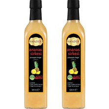 Mey İthalat Şişe, Ananas Sirkesi 500 ml x 2 Adet Doğal Fermantasyon Içilebilir Katkısız Cam