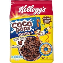 Mey İthalat Coco Pops Çokotop Çikolata Kaplı Tahıl ve Buğday Gevreği 360 G; Lif, Demir ve 6VITAMIN Kaynağı, %100 Pancar Şekeri, D Vitamini, Kalsiyum, Folik Asit ve Demir Içerir, En Az %40 Kakao Içerir