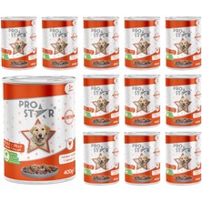 Mey İthalat Jöleli Tavuklu Konserve Mama, Yetişkin Köpekler Için 400 G x 12 Adet