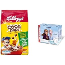 Mey İthalat Coco Pops Çikolatalı Buğday ve Mısır Gevreği 450 G & Danone Disney Karakterli Sade Süt (6 x 180 Ml)