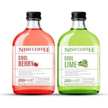 Mey İthalat Coffee Cold Brew Aromalı 2'li Set (Berry-Lime) 2X200 Ml, Cam Şişe