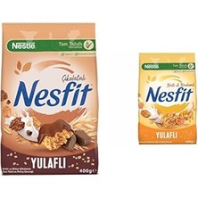 Mey İthalat Nesfit Çikolatalı Tam Tahıl ve Pirinç Gevreği 400 G ve Nestlé Nesfit Ballı ve Bademli Tam Tahıl ve Pirinç Gevreği 400 G