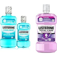 Mey İthalat Coolmint Ağız Bakım Suyu 500 ml 250 ml Ve; Total Care, Diş Koruyucu, 6 Etkili Florürlü Ağız Bakım Ürünü, Hafif Tat, Sıfır Alkol, Nane Aromalı, 250 ml