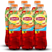 Mey İthalat Şekersiz Şeftali Aromalı Soğuk Çay Pet 6 Adet x 1 L