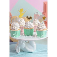 Mey İthalat 50'li Soft Mint Yeşili Muffin Cupcake Kalıbı Kek Kapsülü; Muffin Kek Kalıbı, Airfryer Uyumlu