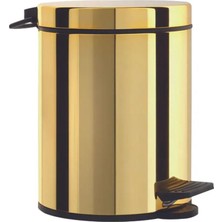 Mey İthalat Çöp Kovası, Emirler Pedallı 5 L, Altın Gold Altın Tek Ebat 20 x 8