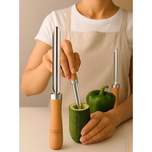 Mey İthalat Kabak Dolma Oyacağı Ahşap Saplı Scopelliti Design Şeffaf, 720443