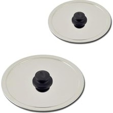 Mey İthalat Çelik Balık Tavası Kapağı, 2 Adet (26+30 Cm)