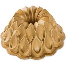 Mey İthalat Non-Stick Kek Pişirme Kalıbı-Taç; Alüminyum, Altın, 25,4 x 25,4 x 9,9 cm