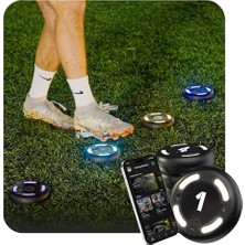 Mey İthalat Catchpad Antrenman Platformu; Işıklı Reaksiyon, Çeviklik, Sürat, Hızlı Karar Verme, Denge, Performans Ölçme & Analiz, Sporcular & Pt Aksesuarlı (4 Pad, Pro Full Kit)