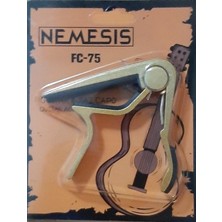 Mey İthalat Nemesis Fc-75 Gitar Ukulele Saz Bağlama (Kısa-Uzun) Akustik Klasik Electro Guitar Capo (Sarı)