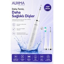 Mey İthalat Ultrasonic Şarjlı Elektrikli Akıllı Diş Temizleme Cihazı Beyazlatıcı 5 Mod 3+1 Başlık, Ipx8 Su Geçirmez Beyaz