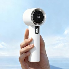 Mey İthalat El Vantilatörü Taşınabilir Şarjlı Mini Fan; 100 Kademe Hassas Rüzgar Hızı Ayarlı, Dijital LED Ekranlı Güçlü Turbo Motor Soğutucu, Ultra Sessiz Şarj Edilebilir Masaüstü ve El Fanı (Karışık)