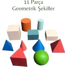 Mey İthalat Bigibu 11 Parça Geometrik Şekiller Eğitici Geometrik Şekiller Ilkokul ve Okul Öncesi Eğitici Matematik Seti