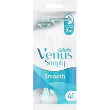 Mey İthalat Simply Venus 2 Kadın Kullan At Tıraş Bıçağı, 4'lü Paket