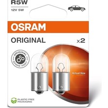 Mey İthalat Orijinal Lıne 12V; R5W, Sinyal Lambası, Metal Taban, Çift Blister Ambalaj (2 Lamba)