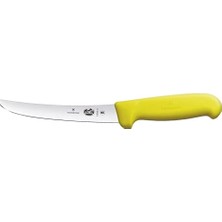 Mey İthalat Fibrox Kemik Sıyırma Bıçağı; Swiss Made, 15 cm Kavisli Bıçak, Kaymaz, Paslanmaz, Paslanmaz Çelik, Sarı
